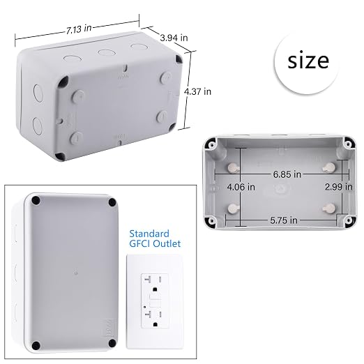 IP66 Outdoor Waterproof Junction Box, DIY Wiring - Image 4
