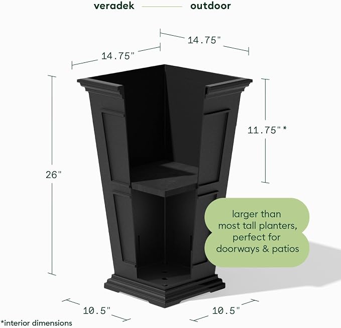 Veradek Brixton Series Tall Plastic Planter - Image 2