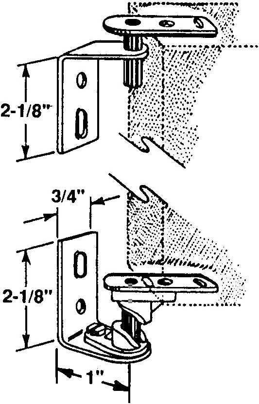 Prime-Line U 9133 Hinge Set, Café Door Style - Image 2
