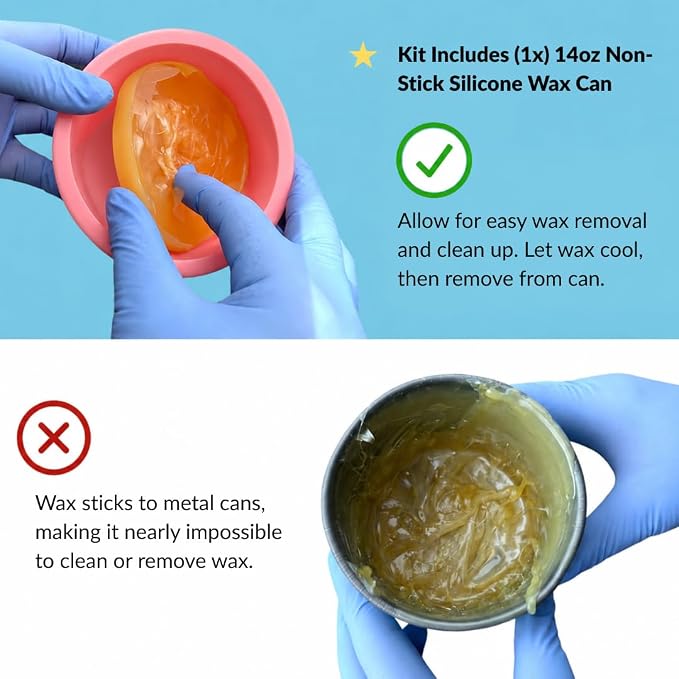Reusable Non-Stick Silicone Wax Collar + Can + Lid - Image 3
