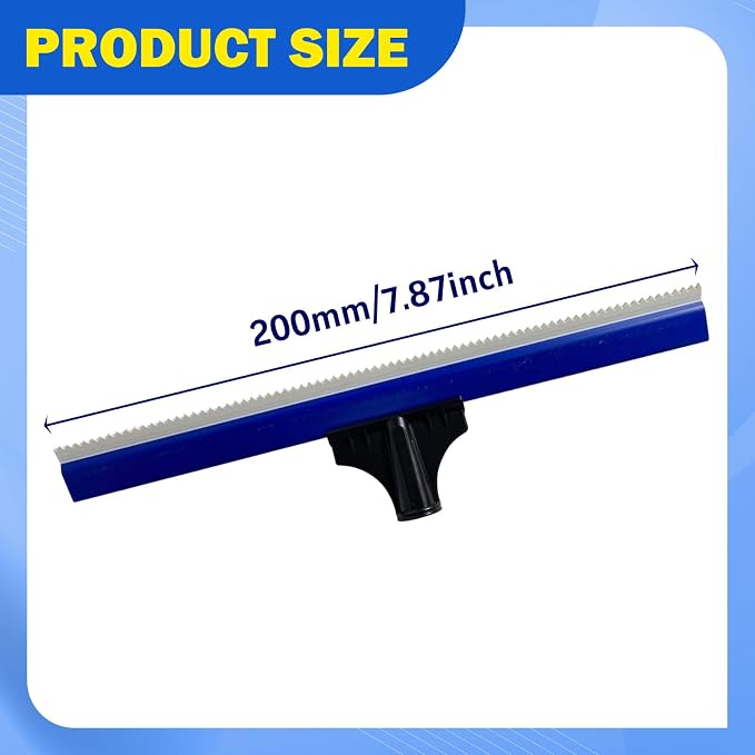 Epoxy Floor Squeegee with Notched Rubber Blade, Soft Rubber Rake - Image 6