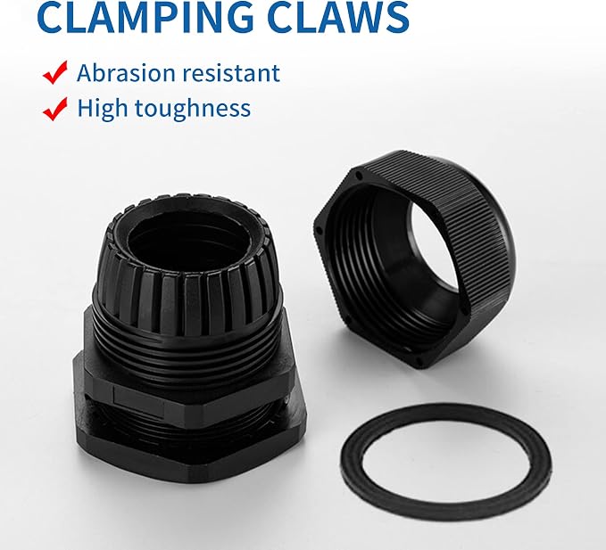 Cable Gland Waterproof, LISTENJIALE 50 pcs Adjustable 3-16mm Waterproof Cable - Image 4