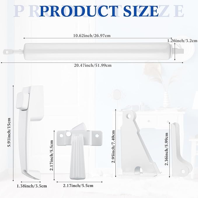 Gisafai 2 Sets Storm Door Closer Door Closure Heavy Duty Screen Doors Closer - Image 2