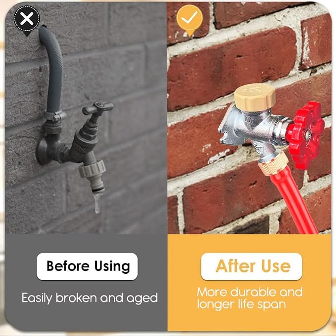 Universal Outdoor Faucet Repair Kit, Anti-Siphon Frostproof Faucet Valve Hose - Image 6