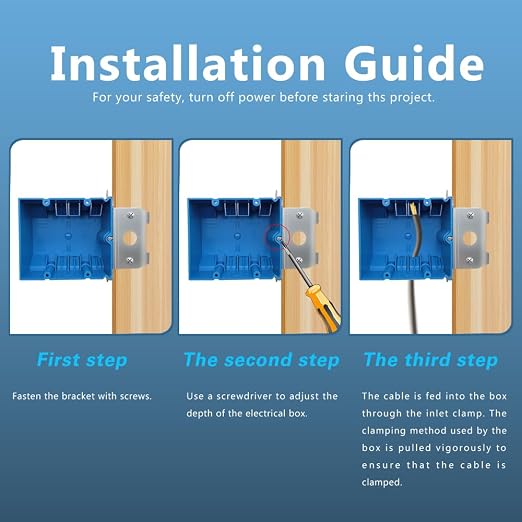 2 Gang Electrical Box Adjustable, 34 cu in - Image 4
