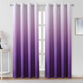 HOMEIDEAS Purple Ombre 100% Blackout 52W x 84L 2 Panels | Gradient, Room by HOMEIDEAS