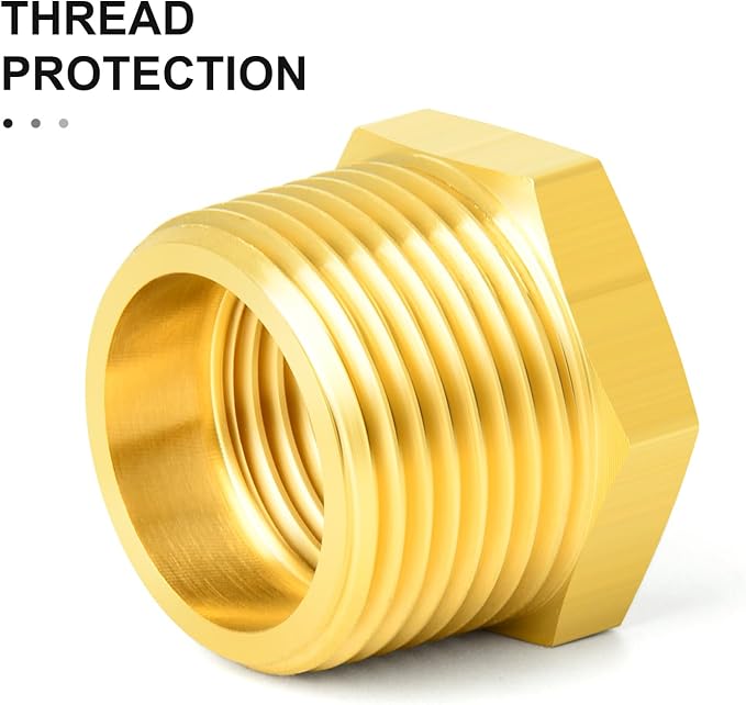 GASHER 36PCS Brass Hex Bushing Fitting Kit Hex Bushing 1/4" - Image 6