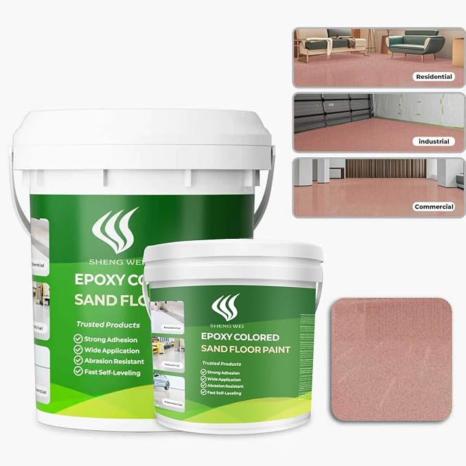 Self Leveling Epoxy Color Sand Floor Paint by SHENGWEI