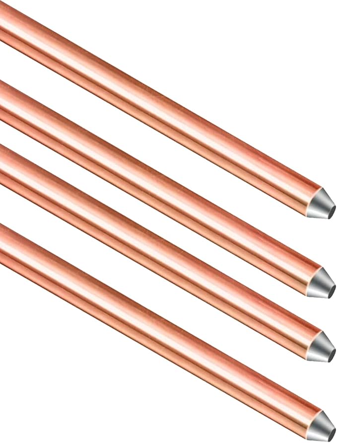 8ft Ground Rod - UL Listed 5/8'' Bonded Electrical Copper Grounding Bar by GOUNENGNAIL