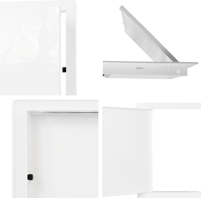 Vent Systems 8" x 10" Push-to-Open ABS Access Door – White Plastic Access Panel - Image 9