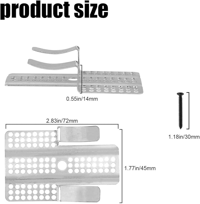 Drywall Repair Clips, 10-Piece Stainless Steel Fastener Kit - Image 2