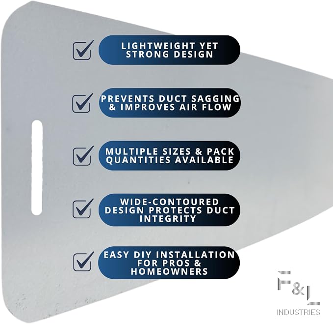 F&L Saddle-Type Support for Flexible Ducts: High-strength zinc metal strap that - Image 5