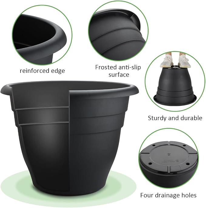 RooTrimmer 3 Pack 20 Inch Large Plant Pots - Image 5