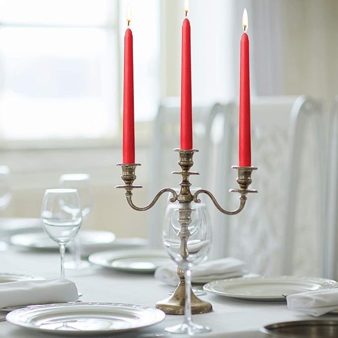 14 Pack Red Taper Candles - Image 2
