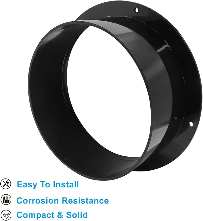 Piutouyar 150mm/6 Inch Duct Connector Flange, Straight Pipe Flanges Duct - Image 4