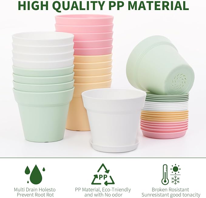 20 Pack 4 inch Plant pots, planters - Image 3
