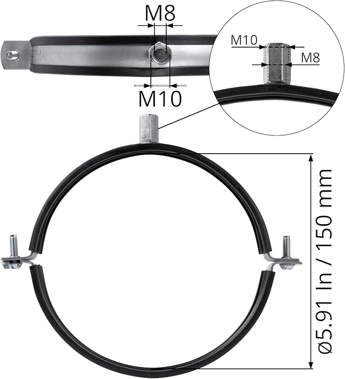 6" Inch Galvanized Pipe Hanger - Image 6