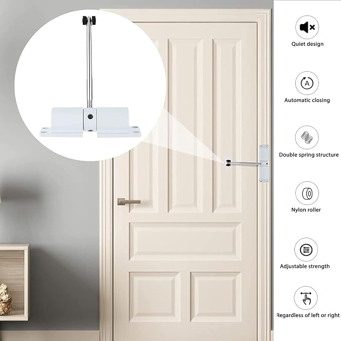 Automatic Door Closer, 30 kg Zinc Alloy Safety Spring Door Closer - Image 6