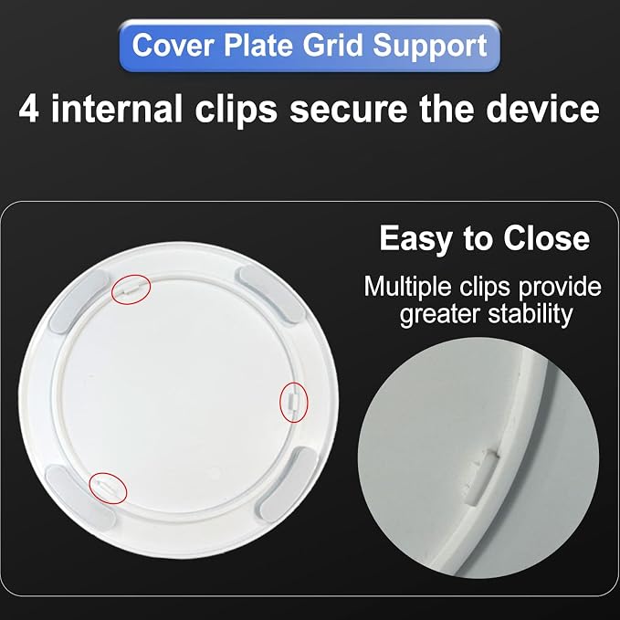 Plastic Access Panel 2 Pack, ABS Round Wall Hole Cover Plate, 3 Second Adhesive - Image 6