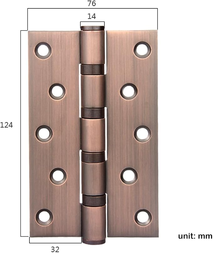 2 Pcs 5" Stainless Steel Ball Bearing Door Hinges - Image 6