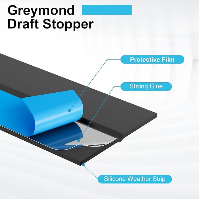 Weather Stripping Door Seal, 20 Ft Shower Door Seal, 1 in | Flexible door sweep - Image 3