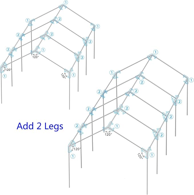 Aoneky 3/4 Inch EMT 120 Degree 4 Way Canopy Extension Kit, 3 Pack Corner - Image 6