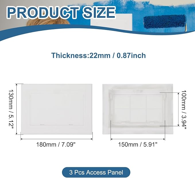 PATIKIL 6x4 Inch Removable Hinged Access Panel - Image 2