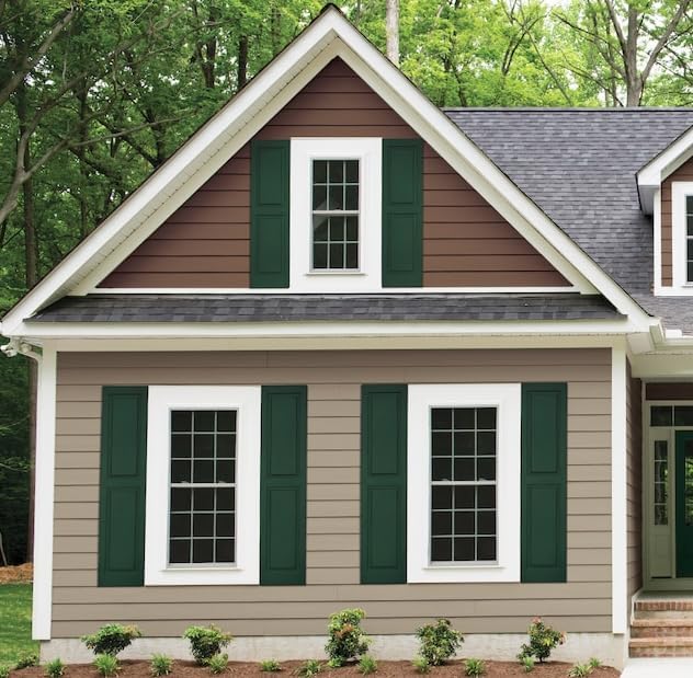 Homeside Raised Panel Vinyl Shutter 1 Pair 14-1/2in. x 81in. 046 Pine - Image 9