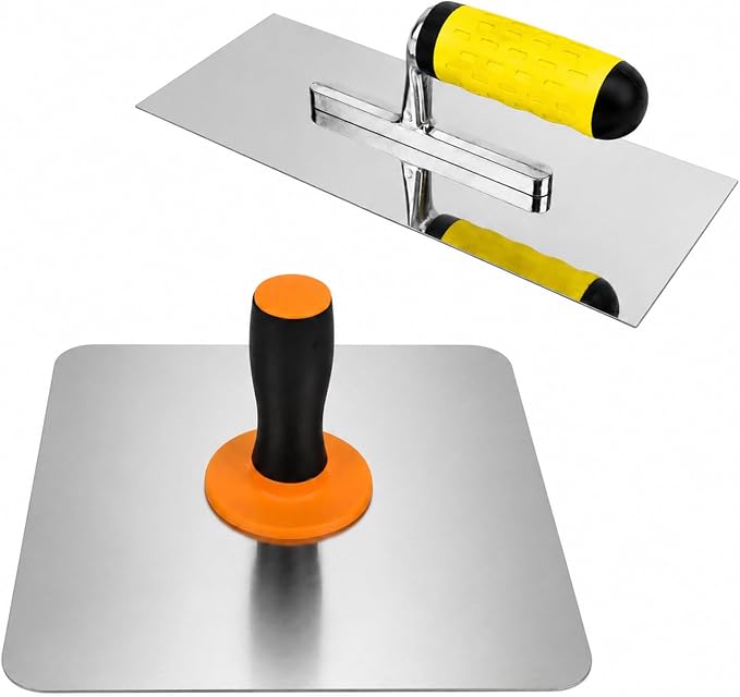 Drywall Hand Tool Kit, 11.8" Aluminum Plaster Hawk & 11.8" x 4.7" Stainless - Image 9