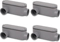 4Pack 3/4 Inch Rigid PVC Conduit Body Type LR, Slip x Slip PVC Conduit Bodies by CKVIHAV