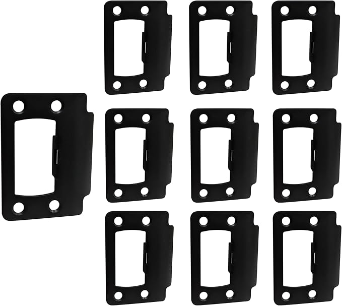Solid Brass Universal Type Restorer Lock Strike Plate, 2-1/4" x 1-3/4" by QCAAHardware