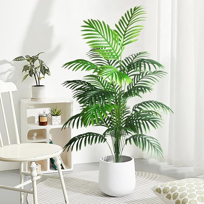 4ft 2pcs Large Artificial Plants Fake Palm Tree Tropical Palm Leaves Faux Palm - Image 7