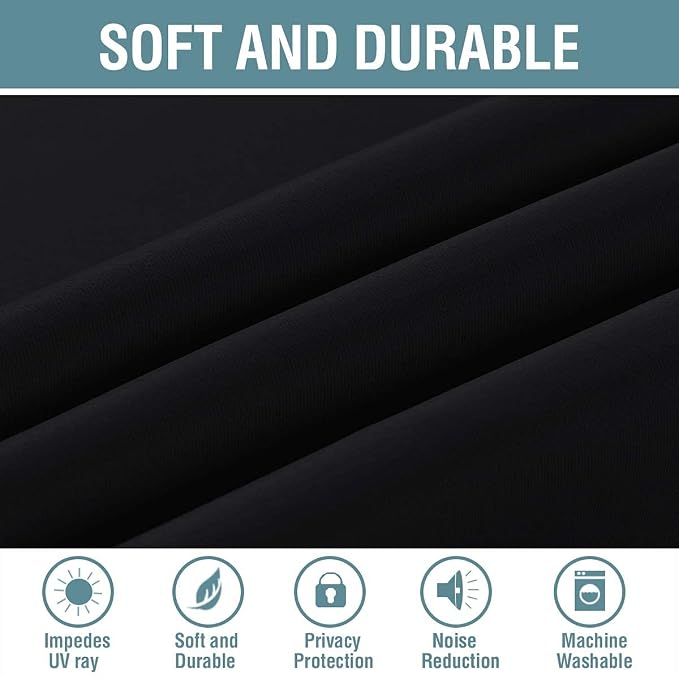H.VERSAILTEX Blackout Curtain for Living Room Small Window Kitchen Blackout - Image 4