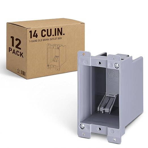 LEONLITE 12-Pack 14 Cubic Inch Single Gang Old Work Electrical Outlet Box | One by LEONLITE