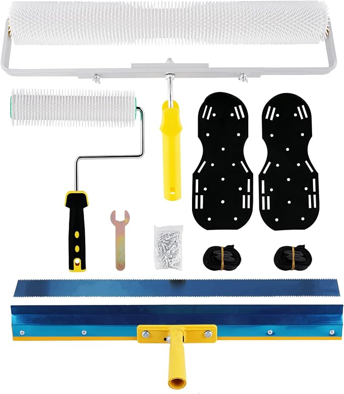 Self-levelling Cement Tool Kit, Self Leveling Concrete Tools Epoxy Roller Floor by Trumego