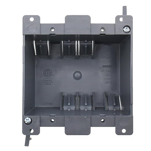 MAKERELE 2 Gang Old Work Electrical Outlet Box| 26 cu.Inch (1 Pack | Plastic by MAKERELE