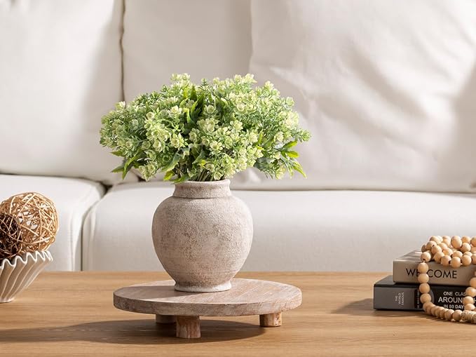 Ceramic Rustic Vase, Small Flower Farmhouse Vase Decorative Vase Short Pottery - Image 7