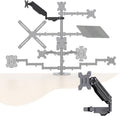 Pholiten Single Monitor Arm, Gas Type, Double Articulated | 35MM Pole Mount by PholitenMonitorArm