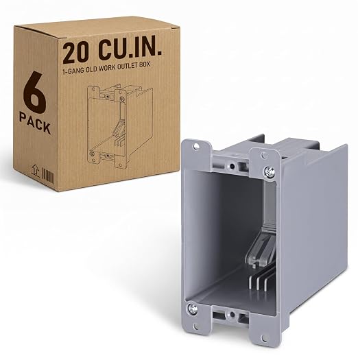 LEONLITE 6-Pack 20 Cubic Inch Single Gang Old Work Electrical Outlet Box | by LEONLITE