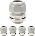 5 Pack NPT 3/8" Cable Glands Waterproof Adjustable 5-10mm Cable Connectors Grey by LeMotech