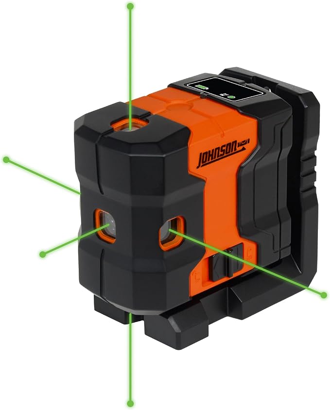 Johnson Level & Tool JDT300-GN5D Laser Level, Self-Leveling Kit 5 Dot Laser - Image 2