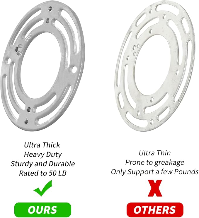 2 Pack Universal Fixture Mounting Bracket Heavy Duty 50 LB Rated, 4 Inches - Image 3