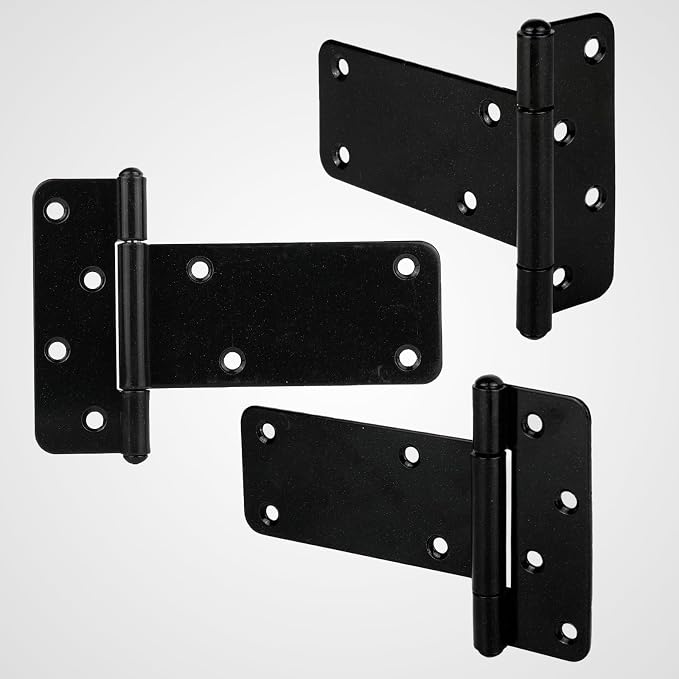 6 Pack 6” Heavy Duty Gate Hinges, 280 Lbs Capacity Black Door Hinges | T Gate - Image 7