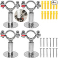Beduan 1 Inch Stainless Steel Pipe Support Wall Ceiling Mount Pipe Strap Clamp by Beduan