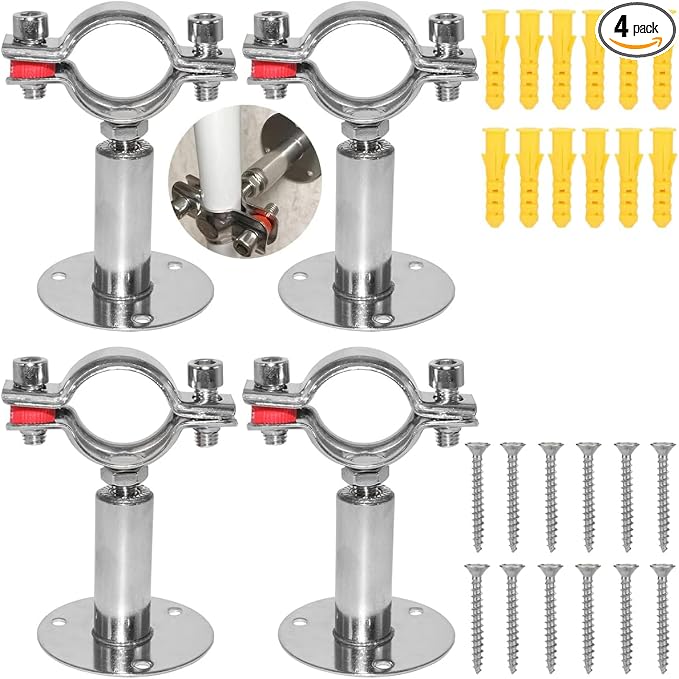 Beduan 2 Inch Stainless Steel Pipe Support Wall Ceiling Mount Pipe Strap Clamp by Beduan