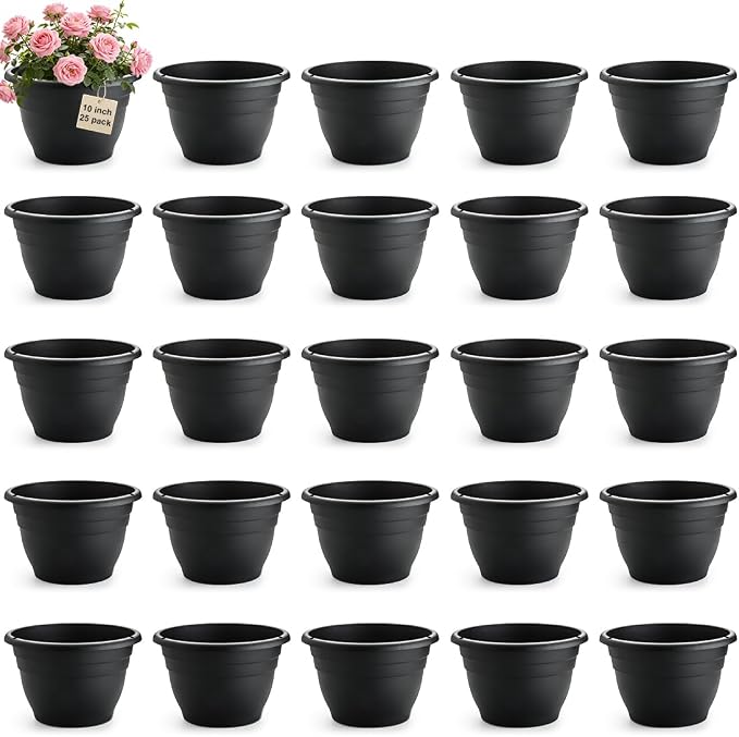 RooTrimmer 25 Pack 10 Inch Plant Pots by RooTrimmer