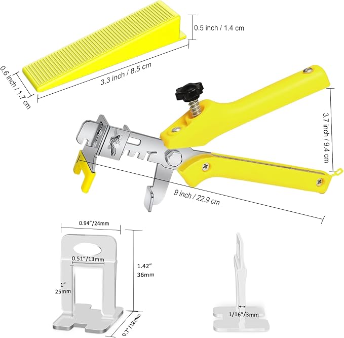 Storystore 1/16 Inch Tile Leveling System, 3400 tile Spacers and 200 Wedges | - Image 3