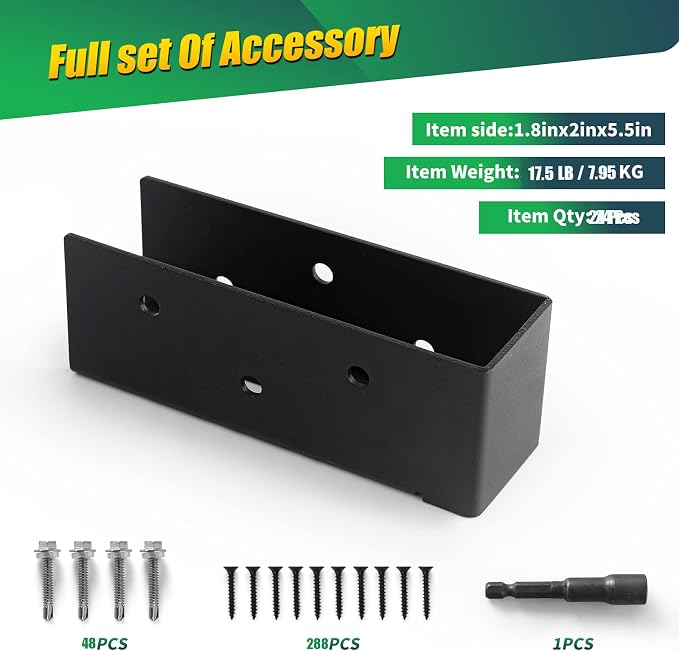 24 Pcs 2"x6" Concealed Joist Hangers - Image 4