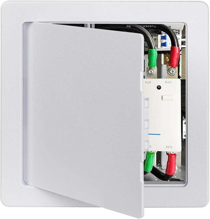 8"x8" Plastic Access Panel, Drywall Ceiling Access Door White by Donext