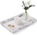 Bathroom Tray for Countertop, Marble Perfume Tray for Dresser Organizer by Homaura